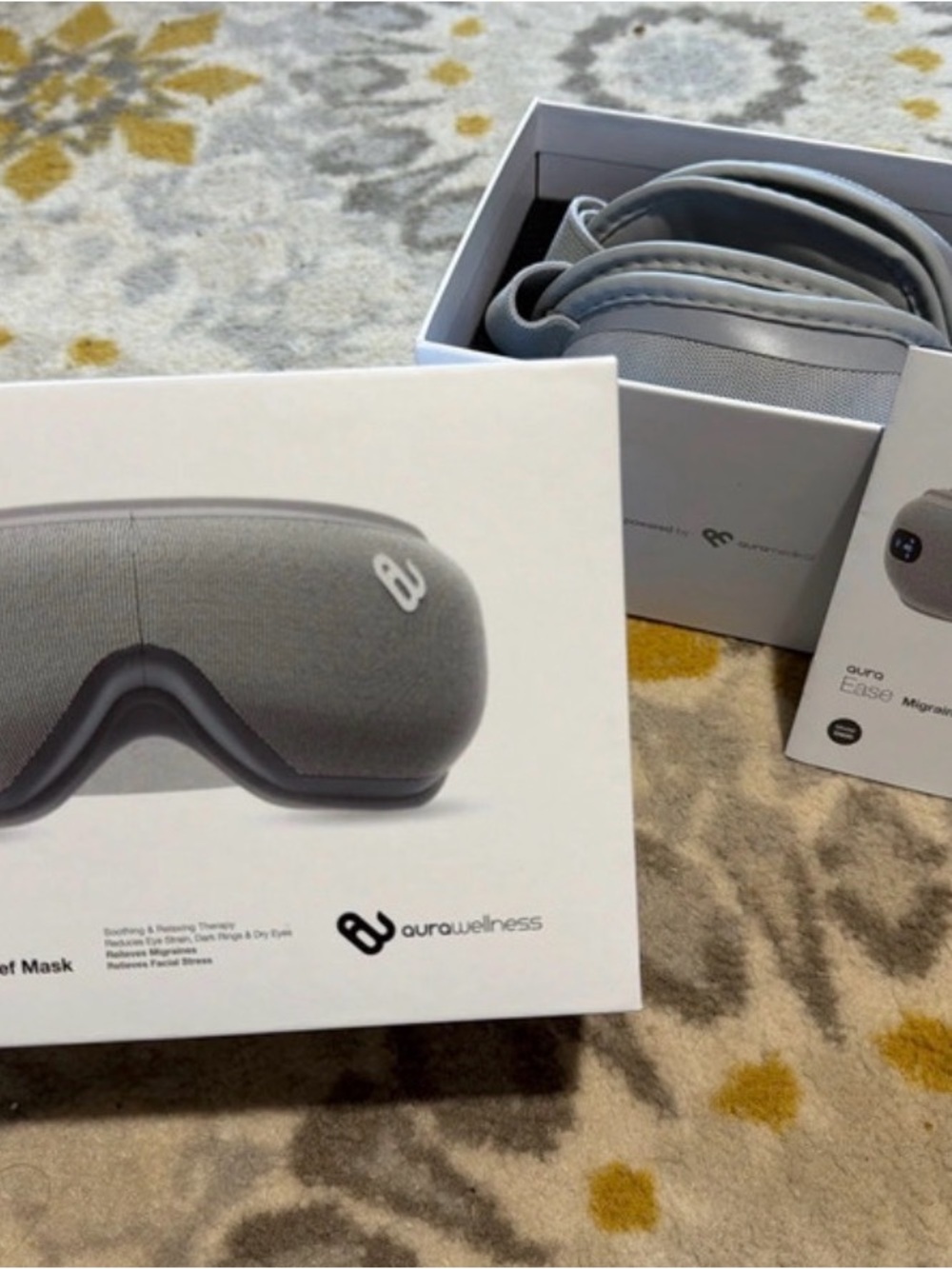 Aura Ease Migraine Relief Mask in gray